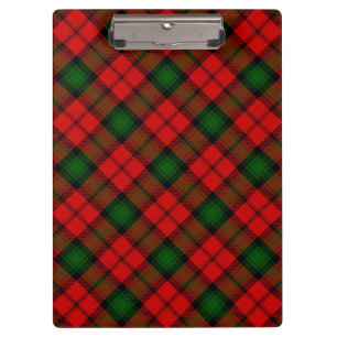 Kerr tartan rode groene vlegel klembord