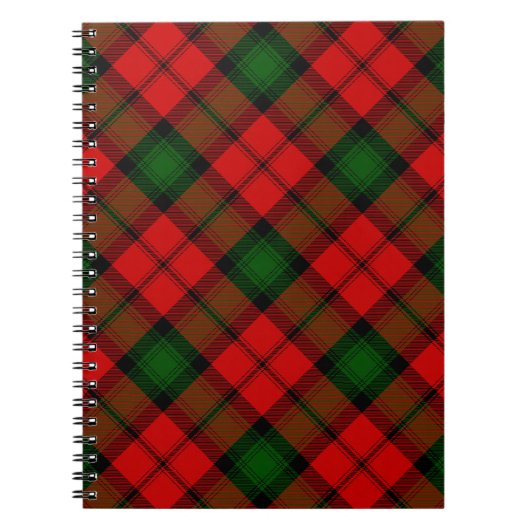 Kerr tartan rode groene vlegel notitieboek (Voorkant)