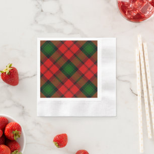 Kerr tartan rode groene vlegel servet