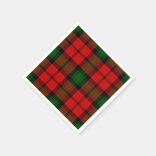 Kerr tartan rode groene vlegel servetten (Hoek)