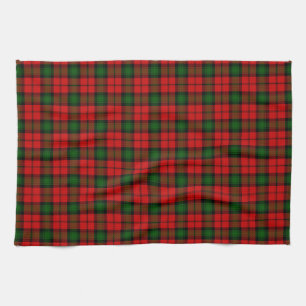 Kerr tartan rode groene vlegel theedoek