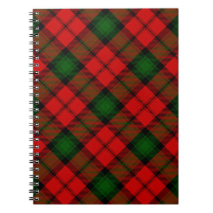 Kerr tartan rood groen geruit notitieboek