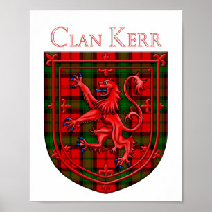 Kerr Tartan Scottish Play Lion Rampant Poster