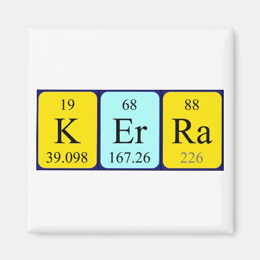 Kerra periodiek table name magnet (Voorkant)
