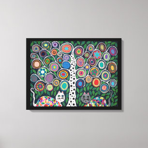 Kerri Ambrosino Art Canvas Boom van reddingskatten Afdruk
