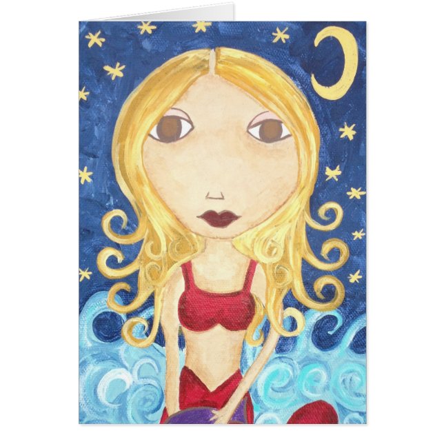 Kerri Ambrosino Art Card Mermaid Ocean (Voorkant)