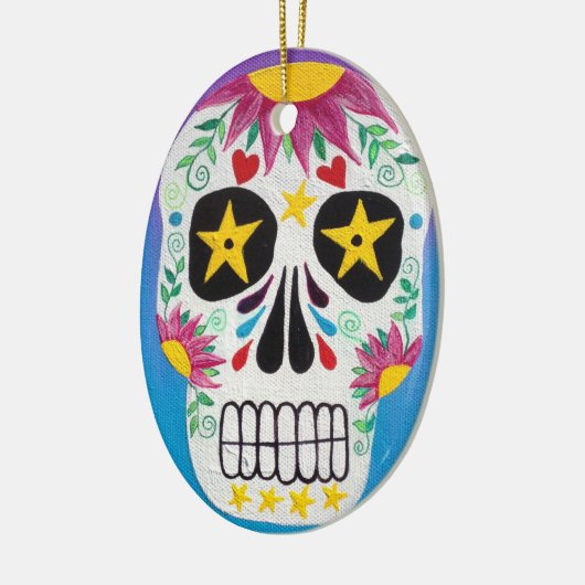 Kerri Ambrosino Art Ornament Sugar Skull (Links)