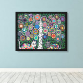 Kerri Ambrosino Kunst Canvas Boom van het Leven Ka Afdruk (Insitu (Houten vloer))