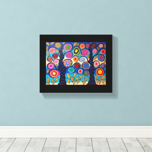Kerri Ambrosino Mexicaanse Folk Art Tree of Life B Canvas Afdruk (Insitu (Houten vloer))