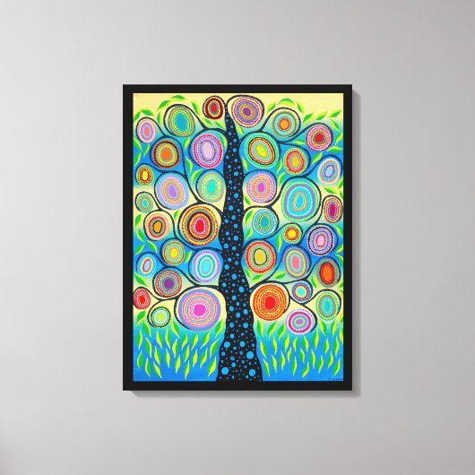 Kerri Ambrosino Mexicaanse Folk Art Tree of Life Canvas Afdruk (Voorkant)