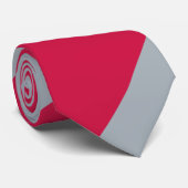 Kerrie en grijze brede streep stropdas (Opgerold)