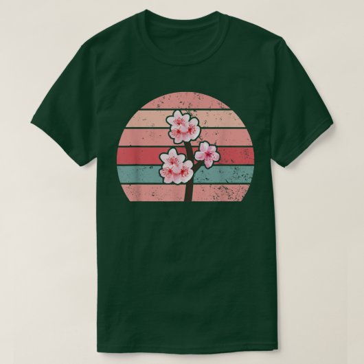 Kerriebloem Sakura blossom  minimali T-shirt (Design voorkant)