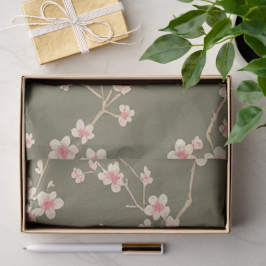 Kerriebloesem  ephemerpatroon tissuepapier (Geschenk)