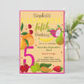 Kerrific fruit kids verjaardag kaart (Staand voorkant)