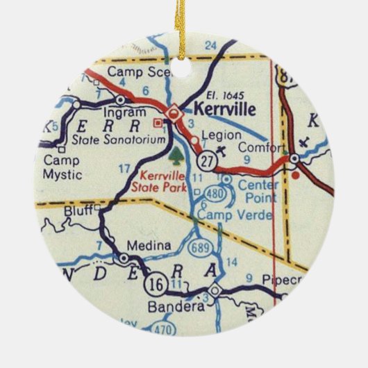 Kerrville Texas Christmas Ornament (Achterkant)