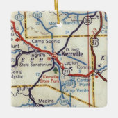 Kerrville TX Map Keramisch Ornament (Voorkant)