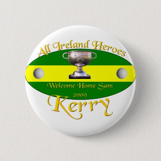 Kerry All Ireland Champions Ronde Button 5,7 Cm (Voorkant)
