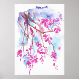 Kerry Blossom flower waterverf, kunstdruk Poster