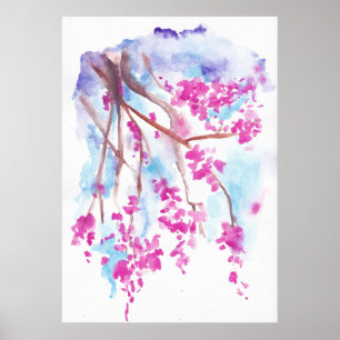 Kerry Blossom flower waterverf, kunstdruk Poster