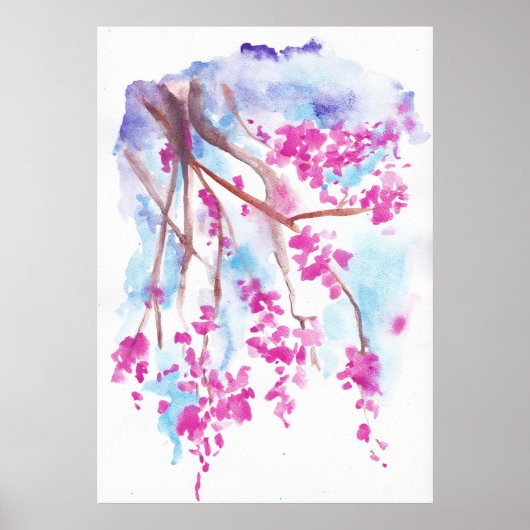 Kerry Blossom flower waterverf, kunstdruk Poster (Voorkant)