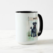 Kerry Blue Terrier Aquarel Gepersonaliseerd Mok (Voorkant rechts)