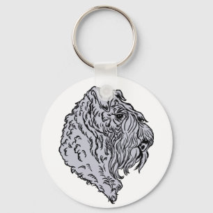Kerry Blue Terrier Bust Sleutelhanger