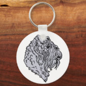Kerry Blue Terrier Bust Sleutelhanger (Voorkant)