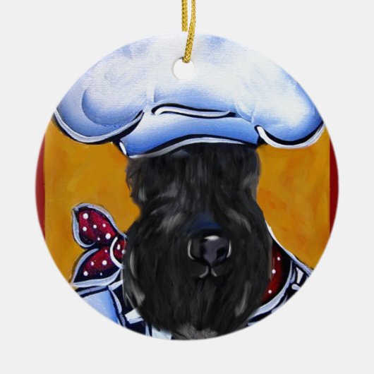 Kerry Blue Terrier Chef Keramisch Ornament (Voorkant)