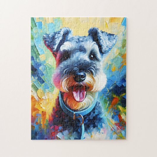 Kerry Blue Terrier Dog Acryl Print Hondenliefhebbe Legpuzzel (Verticaal)