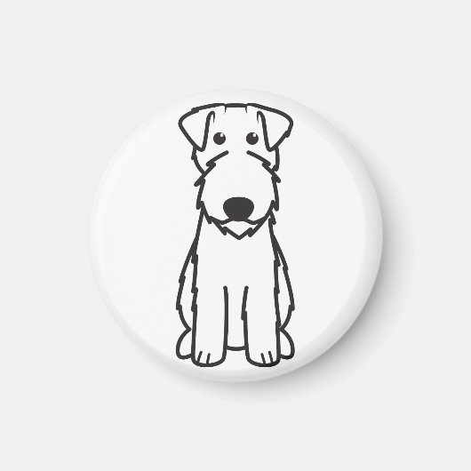 Kerry Blue Terrier Dog Cartoon Magneet (Voorkant)