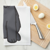 Kerry Blue Terrier Dog Cartoon Theedoek (Quarter Fold)