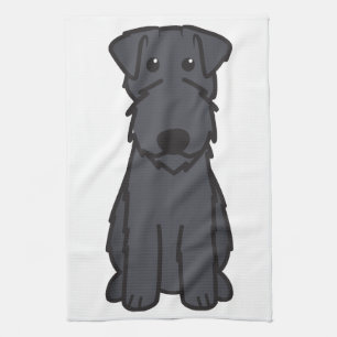 Kerry Blue Terrier Dog Cartoon Theedoek