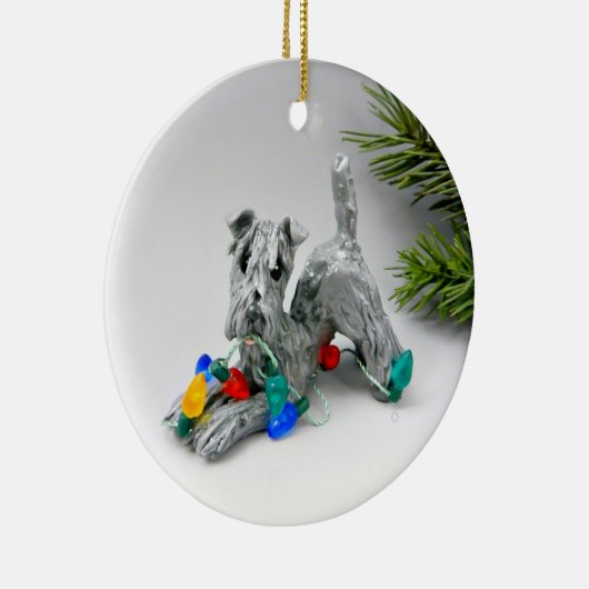 Kerry Blue Terrier Dog Ceramic Ornament (Rechts)