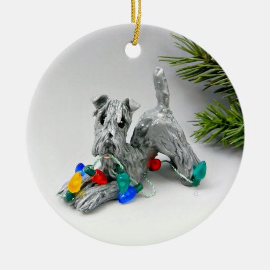 Kerry Blue Terrier Dog Ceramic Ornament (Voorkant)