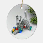 Kerry Blue Terrier Dog Ceramic Ornament (Links)