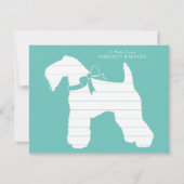 Kerry Blue Terrier Dog Puppy Bedankkaart (Voorkant)