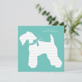 Kerry Blue Terrier Dog Puppy Bedankkaart (Staand voorkant)