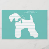 Kerry Blue Terrier Dog Puppy Briefpapier (Voorkant)