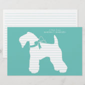 Kerry Blue Terrier Dog Puppy Briefpapier (Voorkant / Achterkant)