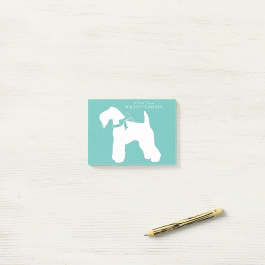 Kerry Blue Terrier Dog Puppy Post-it® Notes (Op bureau)