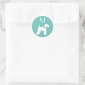 Kerry Blue Terrier Dog Puppy Ronde Sticker (Tas)