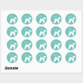 Kerry Blue Terrier Dog Puppy Ronde Sticker (Vel)