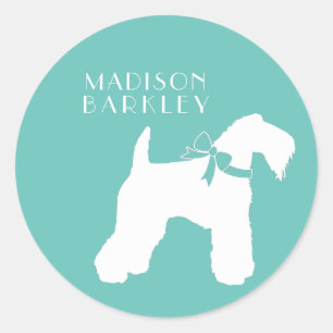 Kerry Blue Terrier Dog Puppy Ronde Sticker