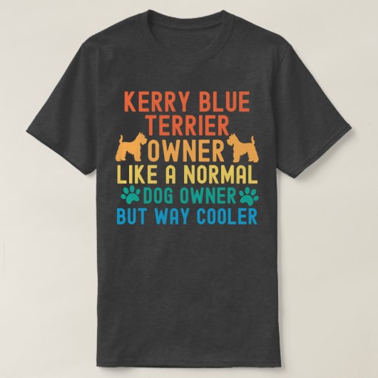 Kerry Blue Terrier eigenaar T-shirt (Design voorkant)
