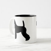 Kerry Blue Terrier Gear Tweekleurige Koffiemok (Voorkant links)