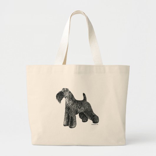 Kerry Blue Terrier Grote Tote Bag (Voorkant)