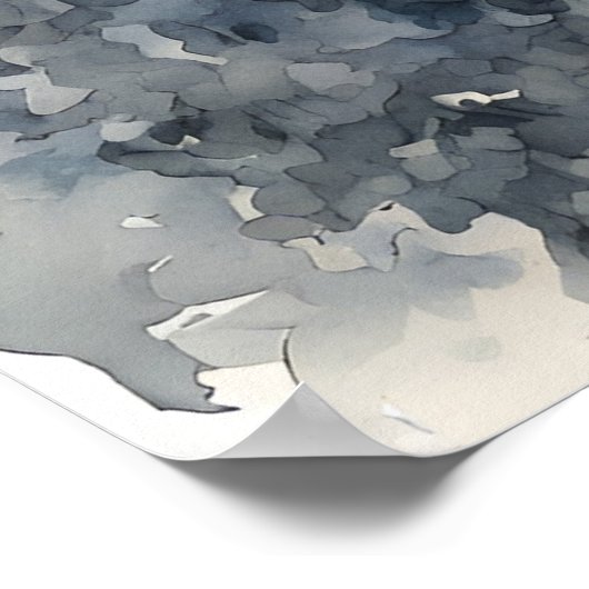 Kerry Blue Terrier - Hond Art Print (Hoek)