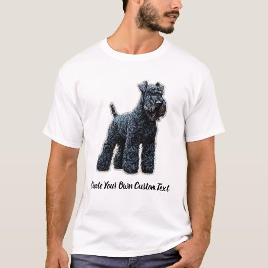 Kerry Blue Terrier hond Maak je eigen aangepaste t T-shirt (Voorkant)