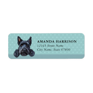 Kerry Blue Terrier-hond retouradreslabels Etiket