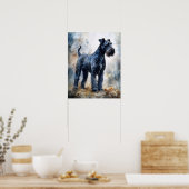 Kerry Blue Terrier Hondenkunst Print Poster (Keuken)